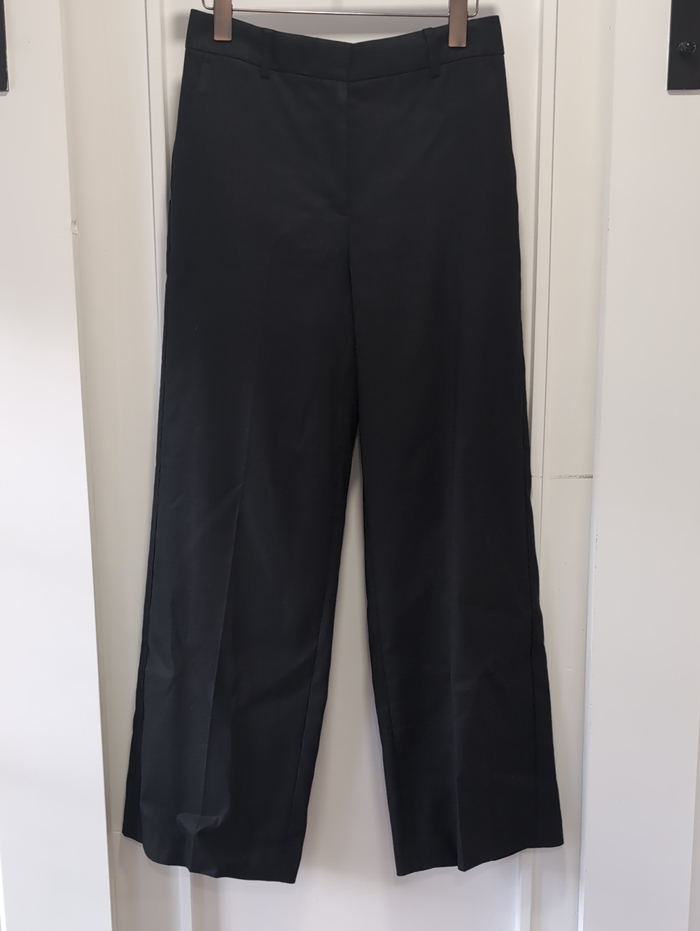 Ann Taylor Black Linen Blend Wide-Leg Dress Pants Size 2